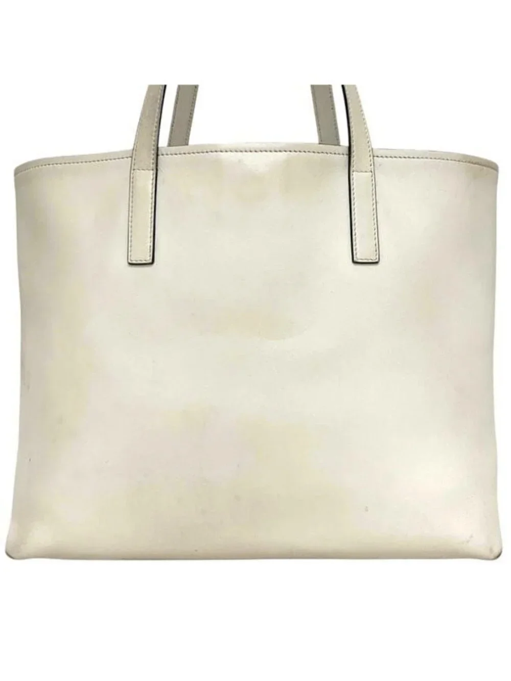 Prada Tote White Pouch with Leather 247 Shoulder Document